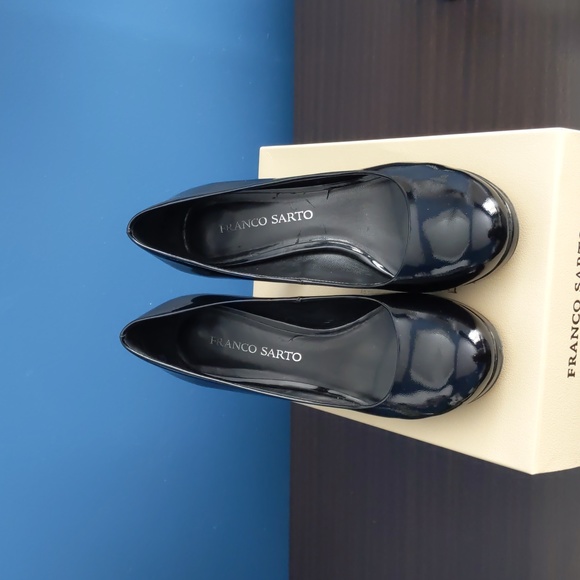 Franco Sarto Black Patent Leather Pumps with Platform size 8.5 - Picture 7 of 8